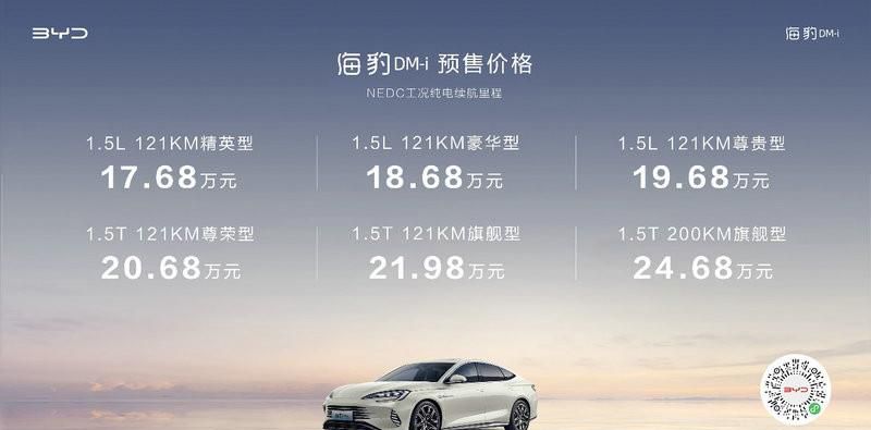 爆款预定！新一代主流中型轿车海豹DM-i开启预售
