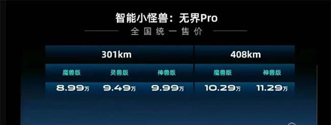 奇瑞无界PRO上市 售价区间为8.99-11.29万元