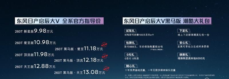 11.18万元起售 东风日产启辰大V黑马版潮酷来袭