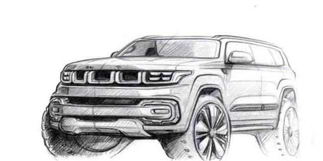 北京BJ60设计草图曝光 定位于中大型硬派SUV