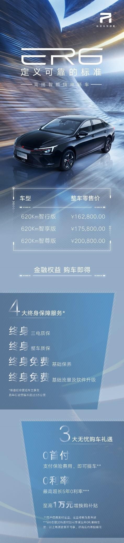 年轻人的第一台智能纯电“黑武士”震撼来袭！ 新动版ER6正式上市 售价16.28-20.08万元