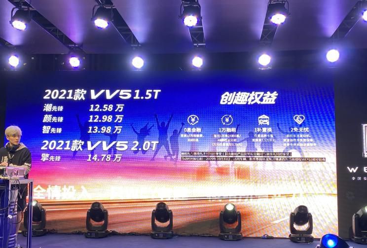 售12.58万余元起 2021款WEY VV5正式上市