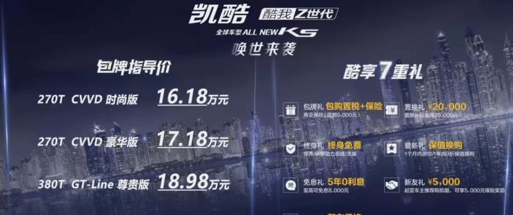 东风悦达起亚全新K5凯酷售16.18万元起