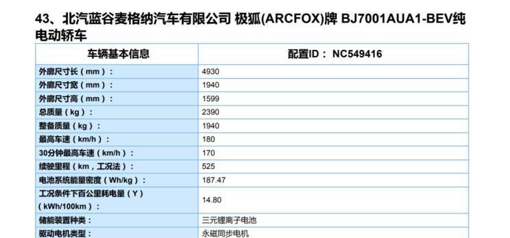 纯电续航708km ARCFOX αS最新消息
