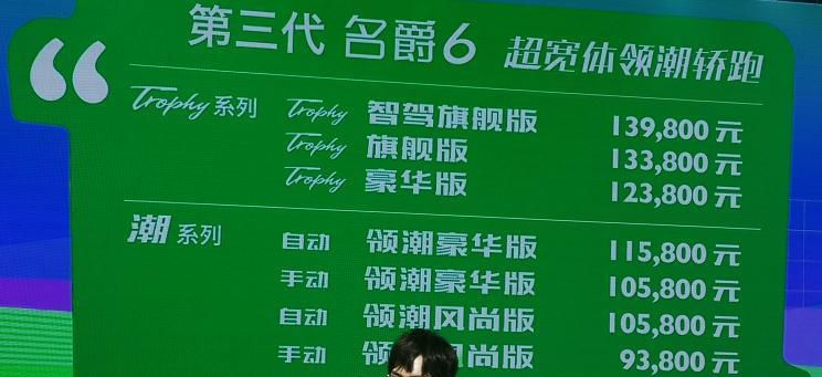 售9.38万元起 2020款名爵6正式上市多少钱