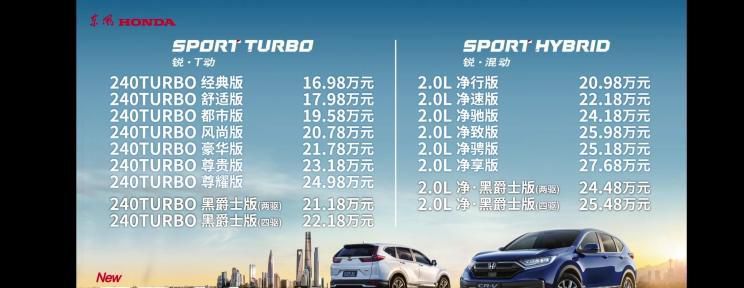 售16.98万元起 新款东风本田CR-V上市