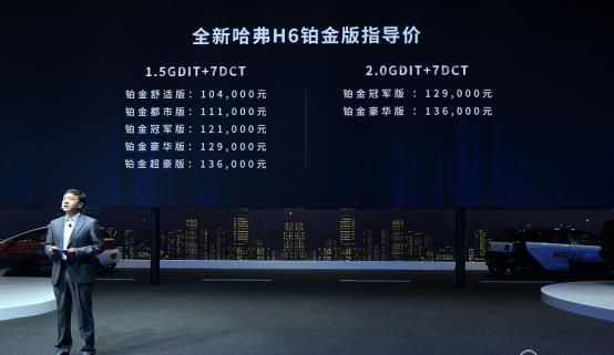 智赢未来 荣耀上市 全新哈弗H6 铂金版10.4万元起售