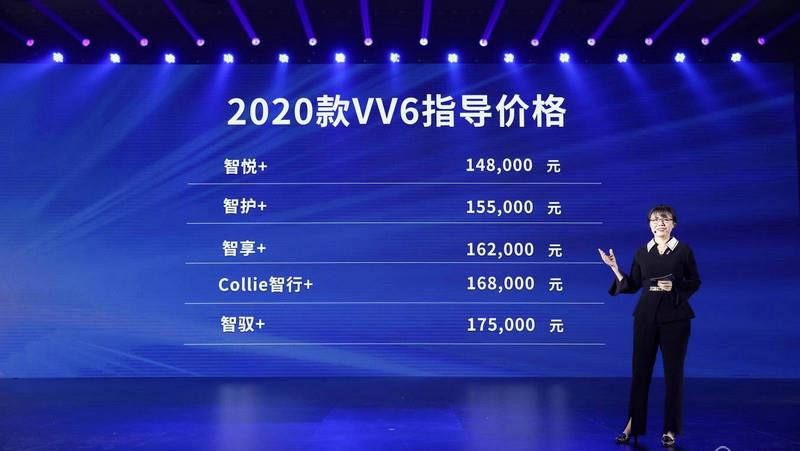 售价14.8至17.5万元 2020款WEY VV6以领先智能安全科技越级登场