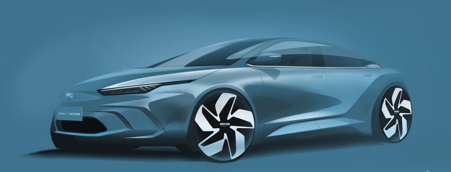 中国版Model3吉利GE11渲染图曝光，造型前卫科技感爆棚