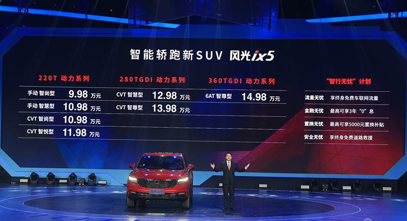 东风风光ix5上市开启“突破”新征程  售价9.98-14.98万元